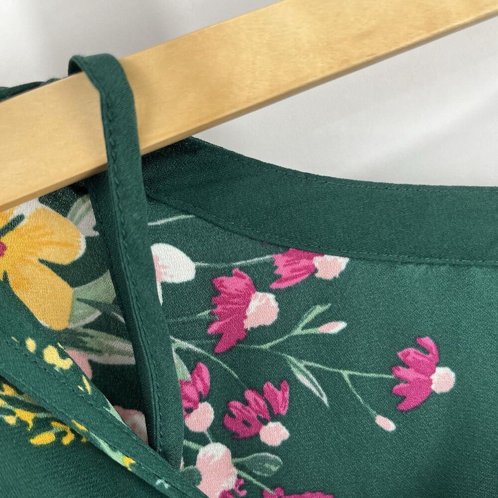 NWT Cottagecore Floral Dress S Green Removable Slip - Picture 9 of 13
